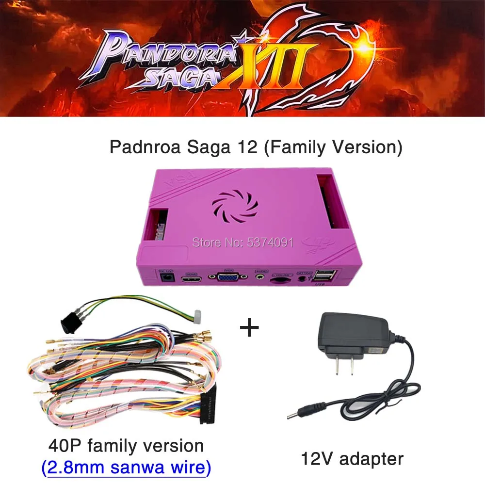 3188 в 1 Pandora Saga Box 12 семейная версия платы 40p аркадная плата для монет HD видео Jamma игры HDMI VGA FBA MAME материнская плата - Цвет: box12 2.8wire