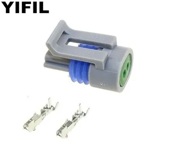 

10/20/50pcs/lot 2 Pin/Way Intake Air Temp IAT MAT ACT Temperature Sensor Plug Connector For Chevrolet Buick GMC Delphi 12162197