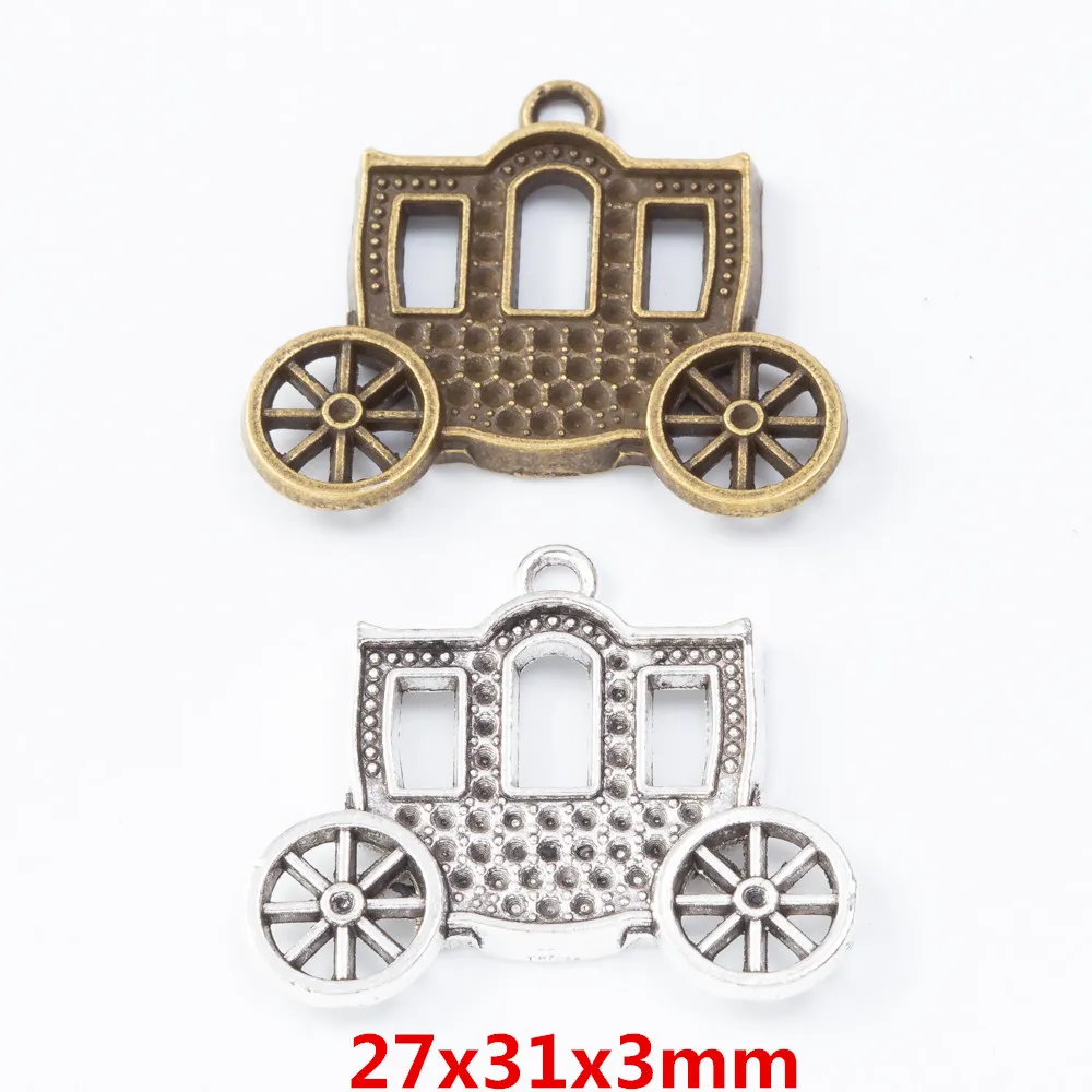 

50 шт., подвеска в виде автомобиля в стиле ретро, Цинковый цвет, Европейский стиль, изготовление ювелирных изделий 7622