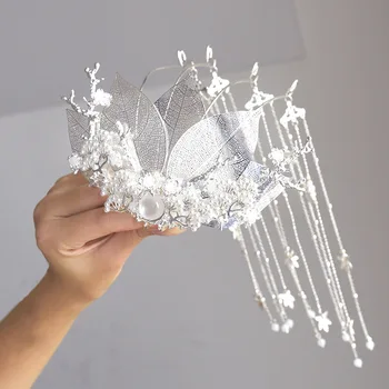 

Hanfu tiara tassel crown hairpin step shake clip antique hair accessories hair crown girl ancient jewelry set