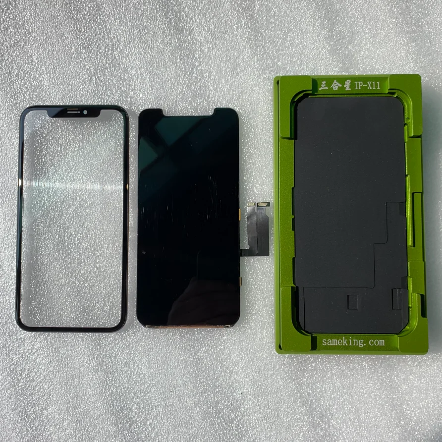 Sameking 2 в 1 ламинированная форма для iphone xs max выравнивание ламинирование x/xs
