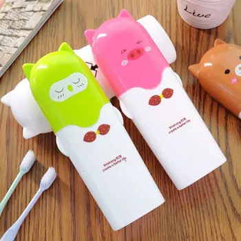 

Cartoon Box Portable Travel Toothbrush Organizer Storage Box Travel Camping Hiking Business Trip Toothpaste Towel Plastic Box