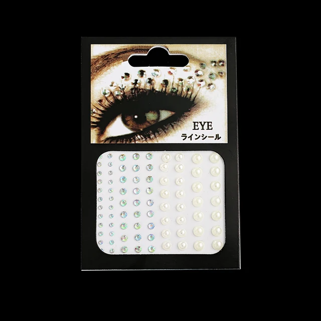 Fashion Women Tattoo Diamond Makeup Eyeliner Eyeshadow Face Sticker Jewel Eyes Makeup Crystal Eyes Sticker HB411