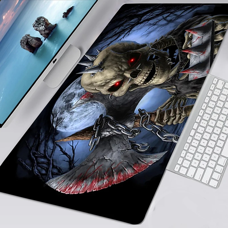 

Dark Horror Skull XL Large Mouse Pad Padmouse Gaming Accessiores Non-slip Mousepad 80x30 Mausepad Tapis De Souris Rubber Deskmat