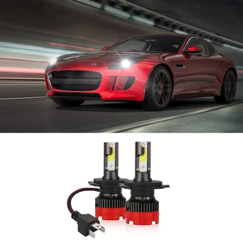

2 Pcs Car Led Headlight 8000LM Hi/Lo DC9-30V H4 LED Headlight Rotatable Deck Buggy Work Light Auto head light lamp Bulb