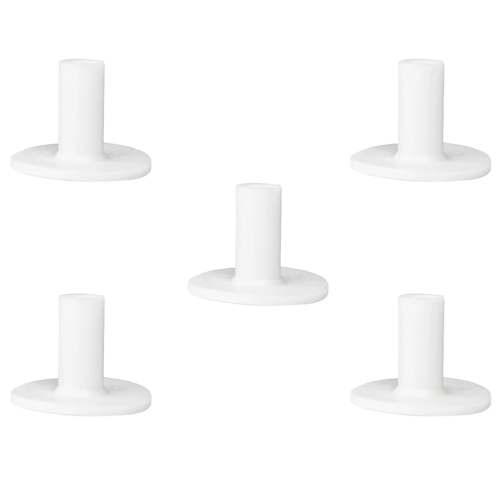 

5Pcs Durable Rubber Golf Mat Tees Holder Ball Position Marker for Golf Driving Range Tee Practice Divot Tools White