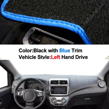 LHD Blue Автомобильный внутренний коврик для приборной панели для Toyota Wigo/Agya LHD RHD 2 слоя солнцезащитный козырек Авто накидка - Название цвета: LHD Blue