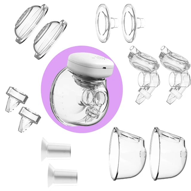 YOUHA อุปกรณ์เสริมสําหรับเปลี่ยนเครื่องปั๊มนมไฟฟ้า 2 ชิ้นตัวเชื่อมต่อซิลิโคนเกรดอาหารแบบนุ่มสําหรับเครื่องปั๊มนมแบบสวมใส่ได้ INS 1