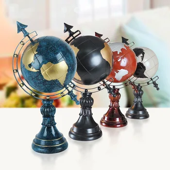 

European Style Home Decoration Rotating Tellurion Practical Creativity Resin Crafts Globe Desk Decor