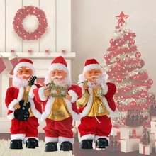 Рождественская Фигурка Санта Клауса Поющая музыкальная Санта игрушечная Беговая железная дорога для украшения подарок для детей рождественские фигурки Санта Клаус кукла