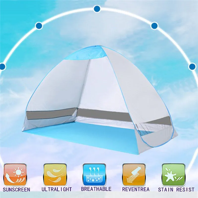 

Automatic Speed Open Beach Tent Fishing Tent Camping Double Tent Anti UV Awning Tents Outdoor Sunshelter