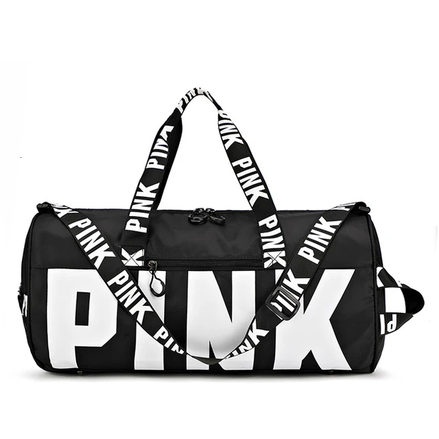 New Fashion Travel Bag Luggage Cubes Travelling Shoulder Bags Nylon Pink Man Sport Bag For Gym Women Large Travel Bag Organizer - Цвет: Black
