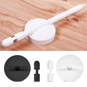

Soft Silicone Pencil Charging Storage Dock Stand Holder with Cap Saver Holder for Apple Pencil Touchscreen Stylus Pen