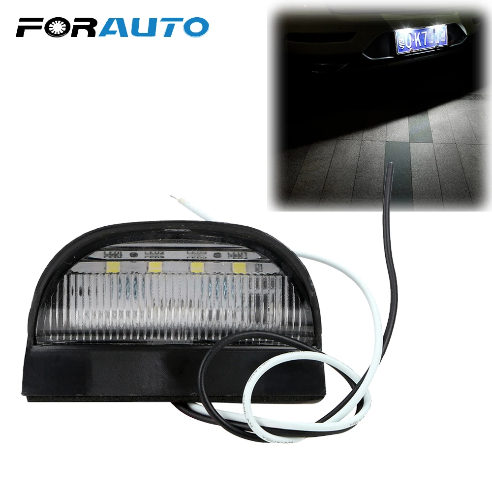 FORAUTO DC 10-30V 4 светодиодный задний фонарь для грузовика, номерной знак, светильник для грузовик, прицеп, лодка, аксессуары для грузовика