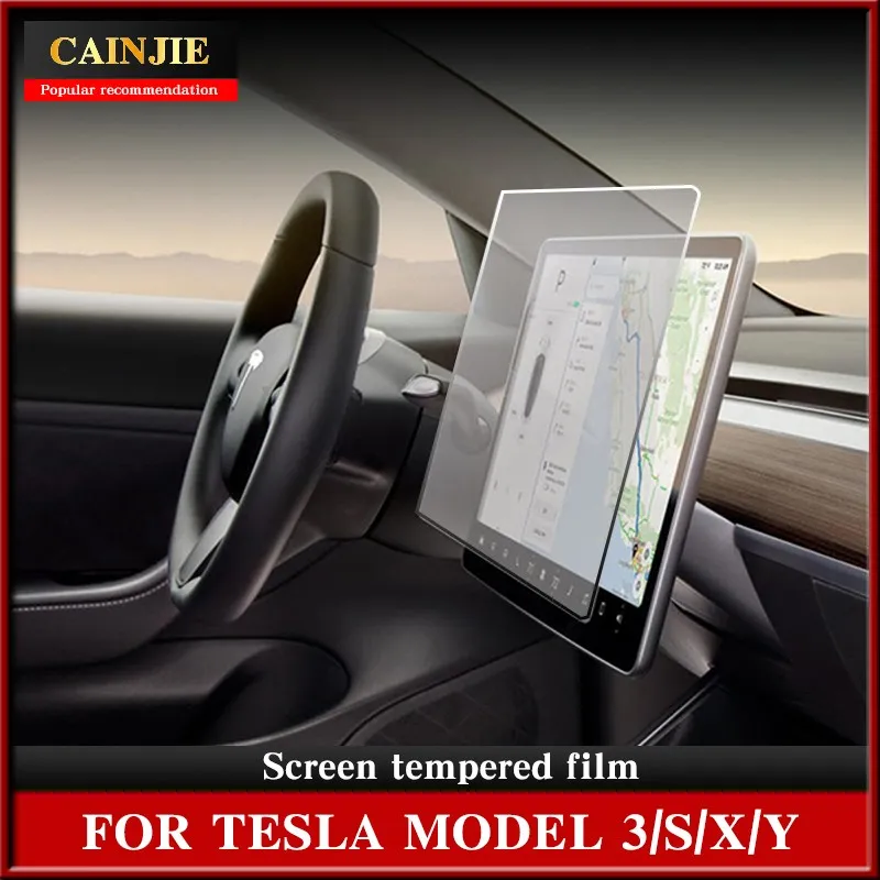 

For Tesla Model 3 Y S X 2021 Accessories HD Blu-ray Center Console Screen Glass Membrane Model Three Screen Protector Film