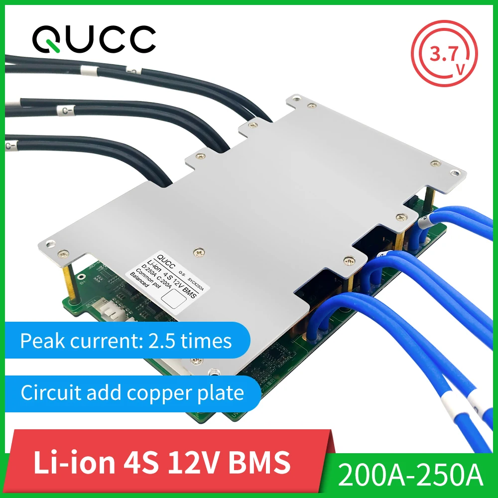 4S BMS 12V 200A 250A литиевая батарея Защитная плата зарядка эквалайзер Lipo Li ion 18650 bms с контролем баланса