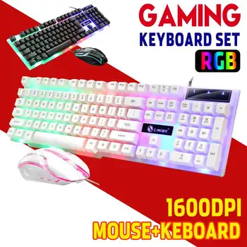 

Gaming Keyboard and Mouse for computer Laptop PC RGB Mechanical Keyboard Kit