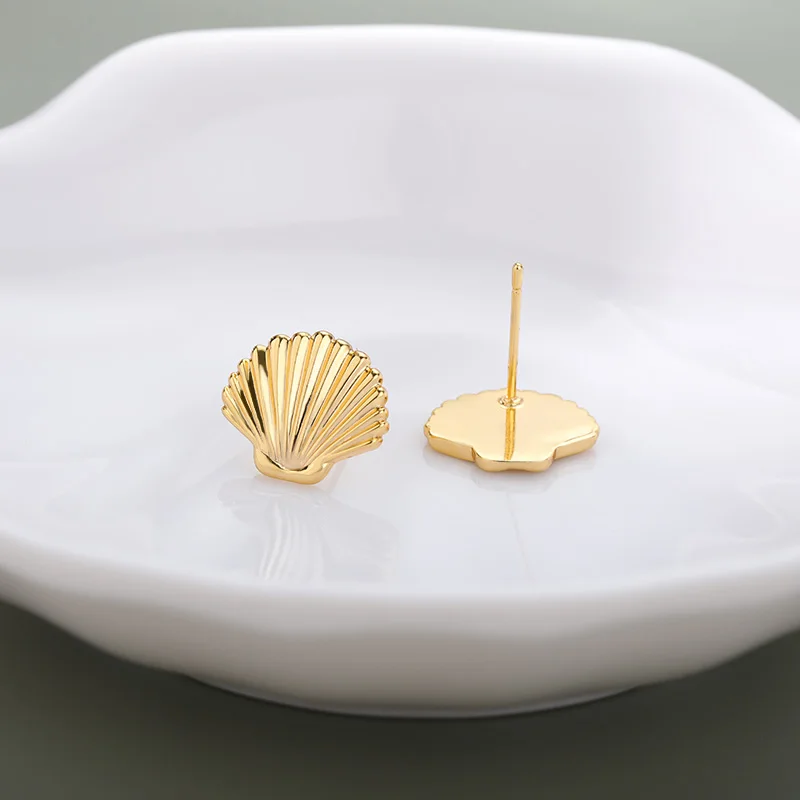 Minimalist Shell Earrings For Women Girls Korean Fashion Stainless Steel Shell Earring Wedding Aesthetic Jewelry Gift 2023
