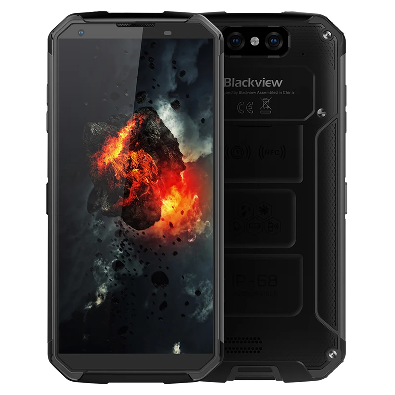 Blackview BV9500 plus Helio P70 Восьмиядерный Android 9,0 5," 18:9 MTK6763T 4 Гб ОЗУ 64 Гб ПЗУ IP68 Водонепроницаемый 4G Смартфон NFC OTG - Цвет: Black