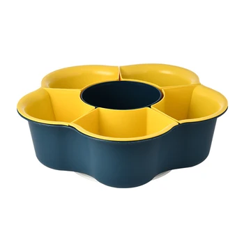 

Rotating Hot Pot Platter Drain Basket Double-Layer Plastic Vegetable And Fruit Storage Basket Multifunctional Innovative JA55