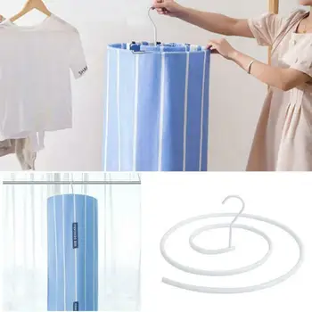 

Spiral Shaped Sheet Quilt Drying Rack Space Saving Blanket Hanger Round Rotating Clothes Drying Hook Home Organizer Racks