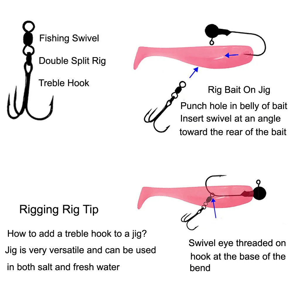 120 шт./кор. ловля джиг-аксессуары для приманки с джиг помочь Крючки двойной Разделение кольца Вертлюги тройной крючок бусины рыболовные снасти инструмент