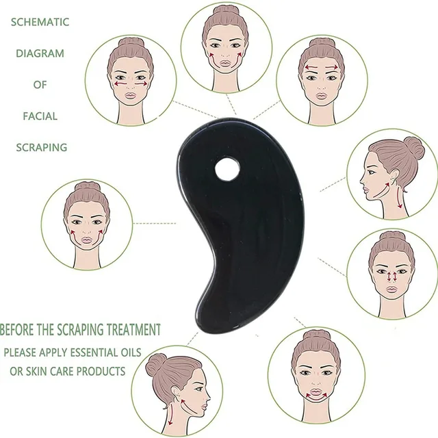 Beeswax Guasha Jade Face Scraper Massager Acupuncture Gua Sha Board Face Acupoint Eye Neck Care SPA Skin Lifting Massaging Tool 5