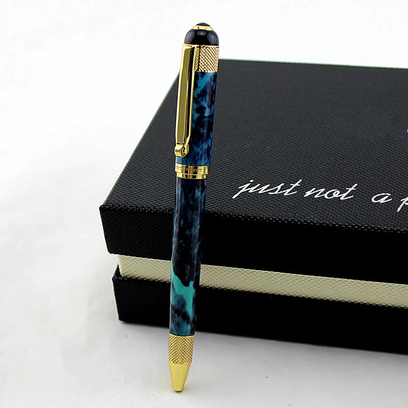Высококачественная металлическая шариковая ручка Роскошные шариковые ручки 0,7 мм черные чернила для бизнеса для письма для офиса школьные принадлежности подарок ручка - Цвет: E
