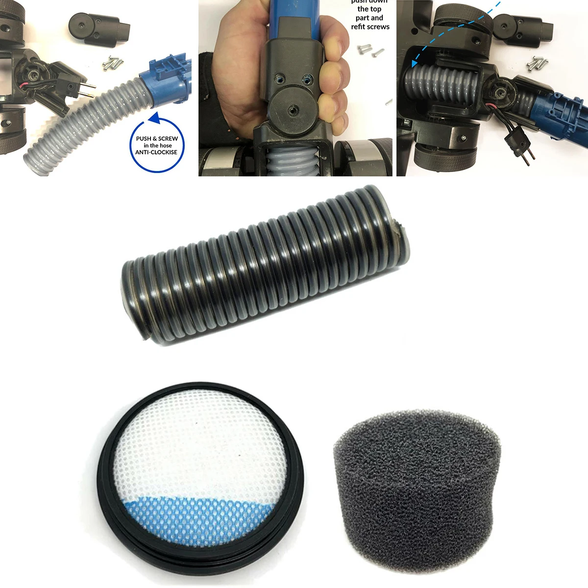 Floor Head Tool Lower Hose Filter Kit Fits For VAX BLADE 24v&32v Vacuum