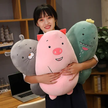 

Cat Dinosaur Mouse Rabbit PIG DOG super soft pillow Cute and thick stuffed animal toy cartoon stuffed doll soft cushion kids gi