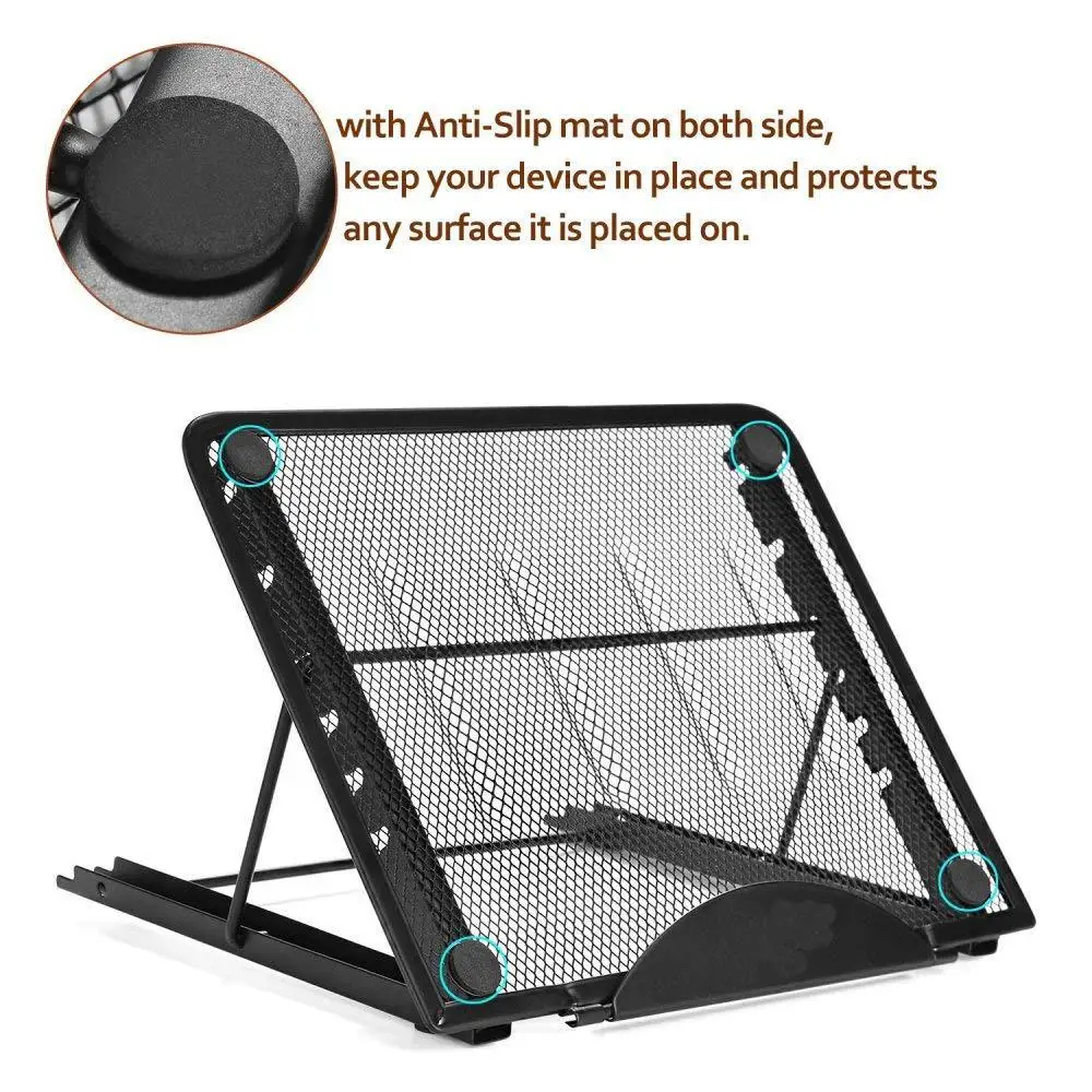 

Adjustable Laptop Stand Folding Cooling Mesh Bracket Desktop Office Tablet Pad Reading Stand Heat Reduction Holder Mount Support