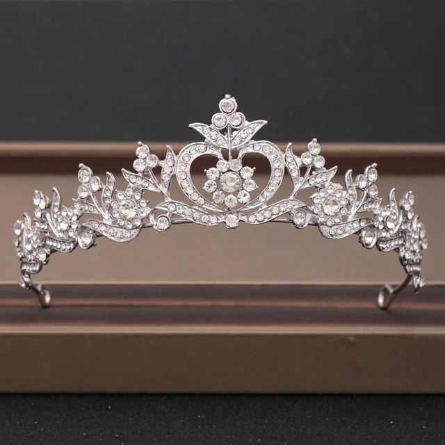 Wedding Crown Hair Jewelry Bridal Headpiece woman Baroque Rhinestones Crystal Tiaras Bride Party Crowns Wedding Hair Accessories Silver