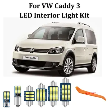 

11Pcs 100% White Error Free Canbus LED For Volkswagen VW Caddy 3 MK3 LED Interior Dome Map Trunk Glove Light Kit(2004-2014)