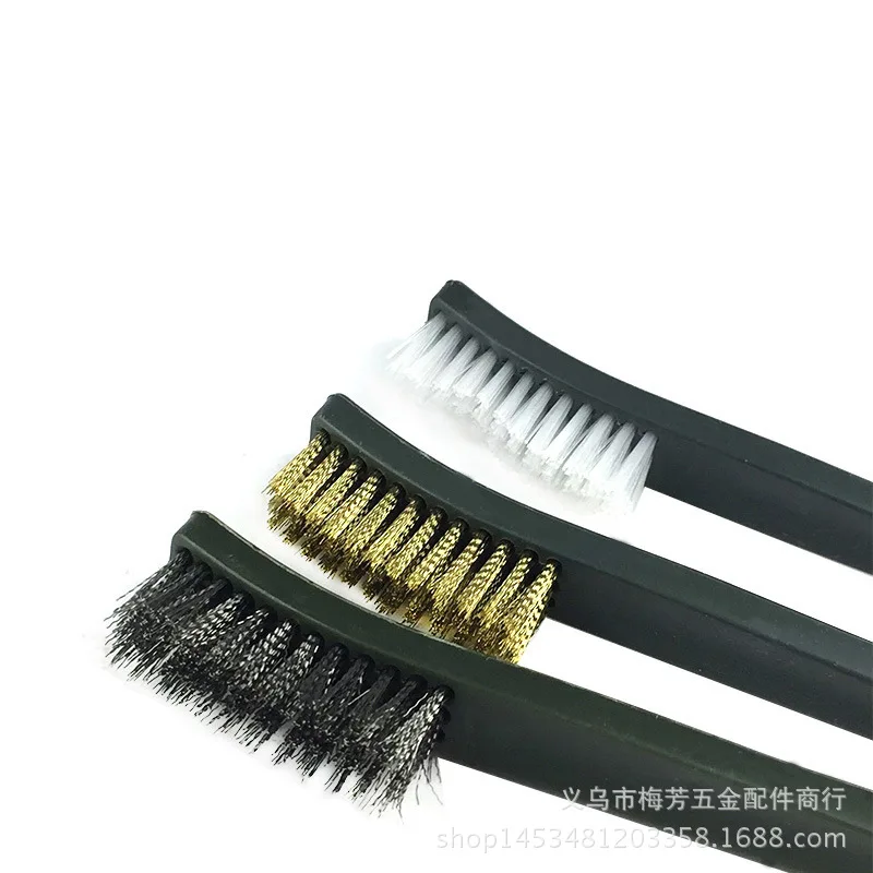 AliExpress 7 двуглавая щетка с нейлоновой трубкой крючок набор с 4 крючками+ 3 кисти qiang Hunting охотничья класс кисть для полировки проволочная щетка