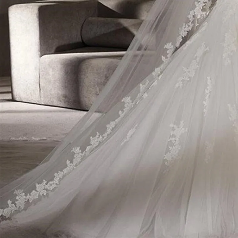 2021 Real Photos White/Ivory Wedding Veil 3m Long Comb Lace Mantilla Cathedral Bridal Veils Wedding Accessories Veu De Noiva 2021 Real Photos White/Ivory Wedding Veil 3m Long Comb Lace Mantilla Cathedral Bridal Veils Wedding Accessories Veu De Noiva