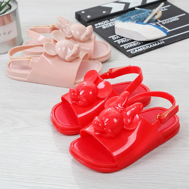 Мини сандалии Melissa с рисунком из мультфильма Новинка 2019 года обувь для Близнецов