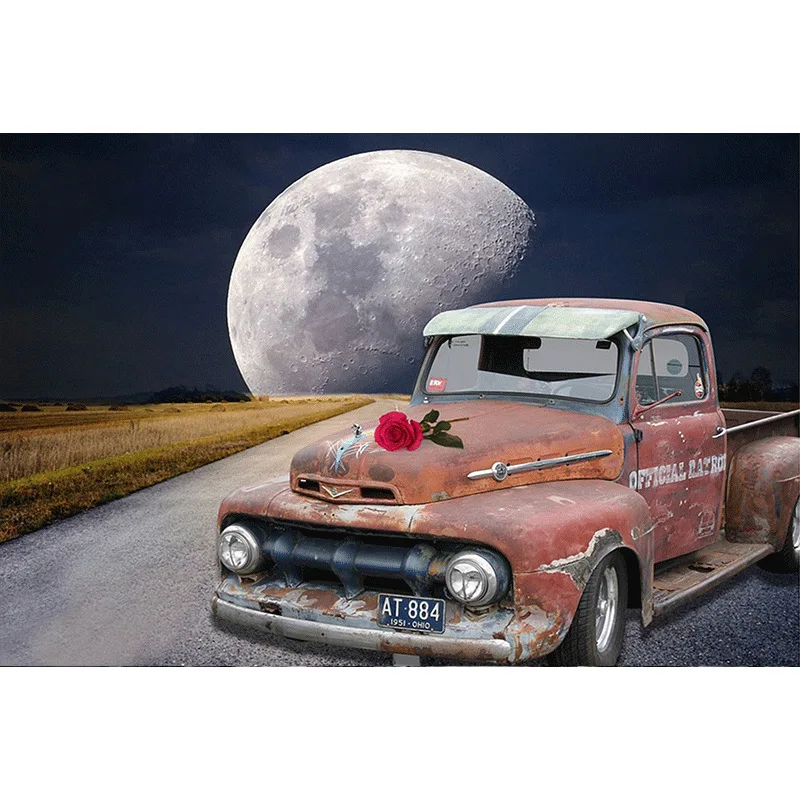

DIY Diamond Painting 5D Moon Car Resin Full of Crystals Amazon Wish AliExpress Cross Border Large Amount Favorably