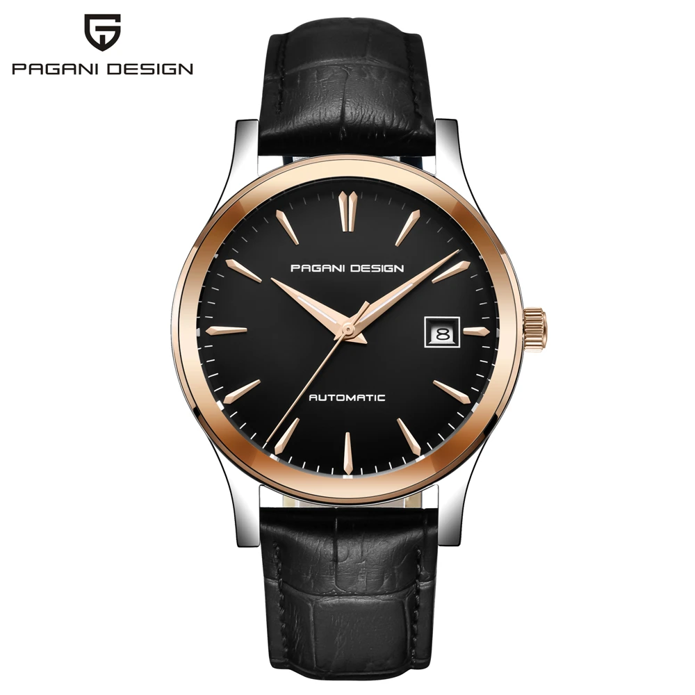 2021 New PAGANI DESIGN Luxury Men Mechanical Watches Business 100m Waterproof Clock Genuine Leather Automatic Watch Reloj Hombre 