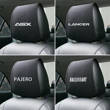 1 шт., чехол на подголовник автомобиля для Mitsubishi ASX Lancer Outlander RVR Pajero, спортивные аксессуары, Стайлинг автомобиля