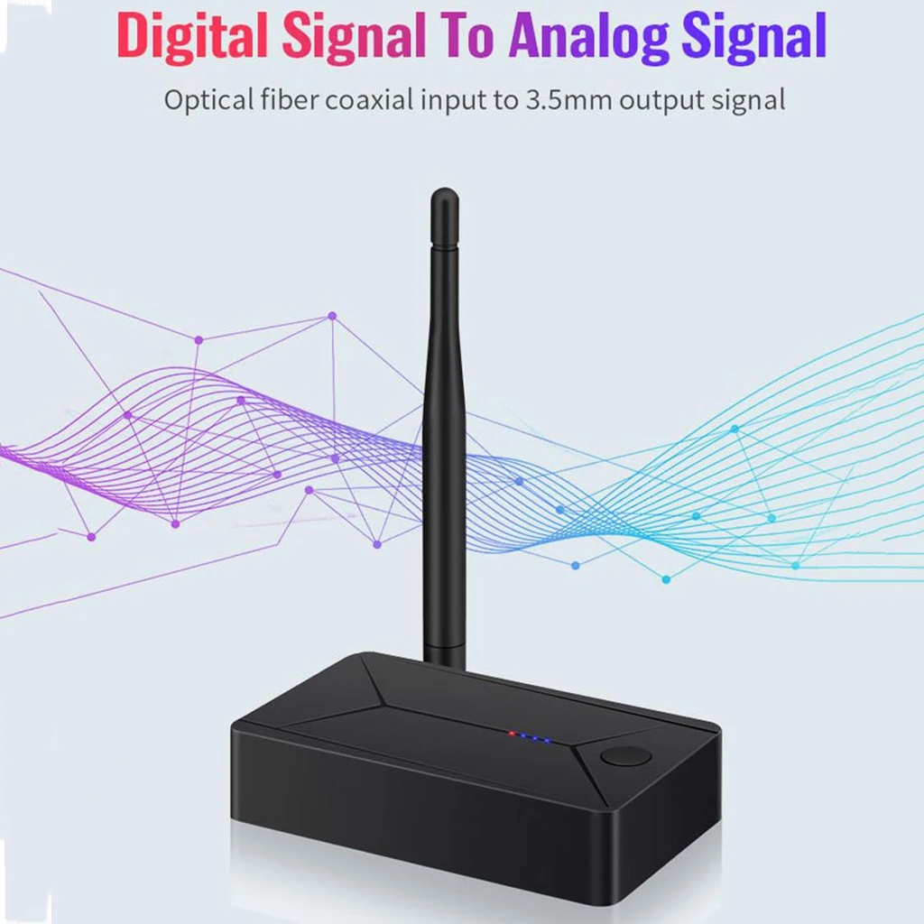 Wireless Adapter Bluetooth 5 0 Audio Transmitter 3 5mm AUX Jack Coaxial Optical Stereo Receiver for TV PC Headphone Speaker