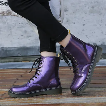 

Women Boots For Martin Boots PU Leather Ankle Boots For Women Dr Motorcycle Boot Female Winter Shoes Women Booties Free Shipping