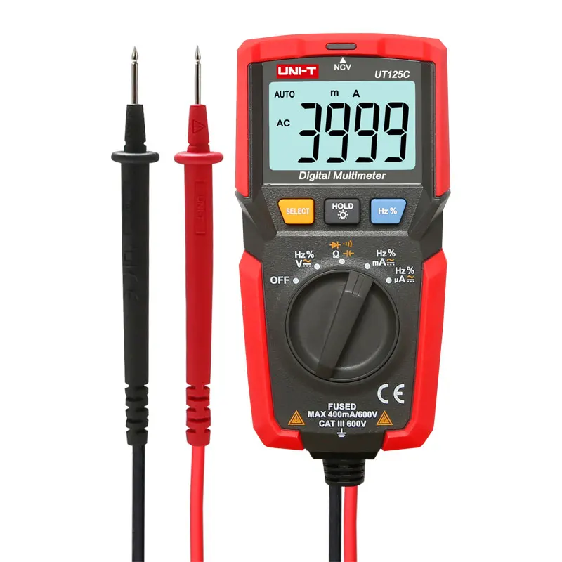 UNI-T UT125C карманный цифровой мультиметр резистор конденсатор Частота Диод