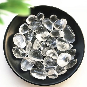 

100g 15-30mm Natural White Crystal Rock Quartz Tumbled Aquarium Flowerpot Natural Stones and Minerals