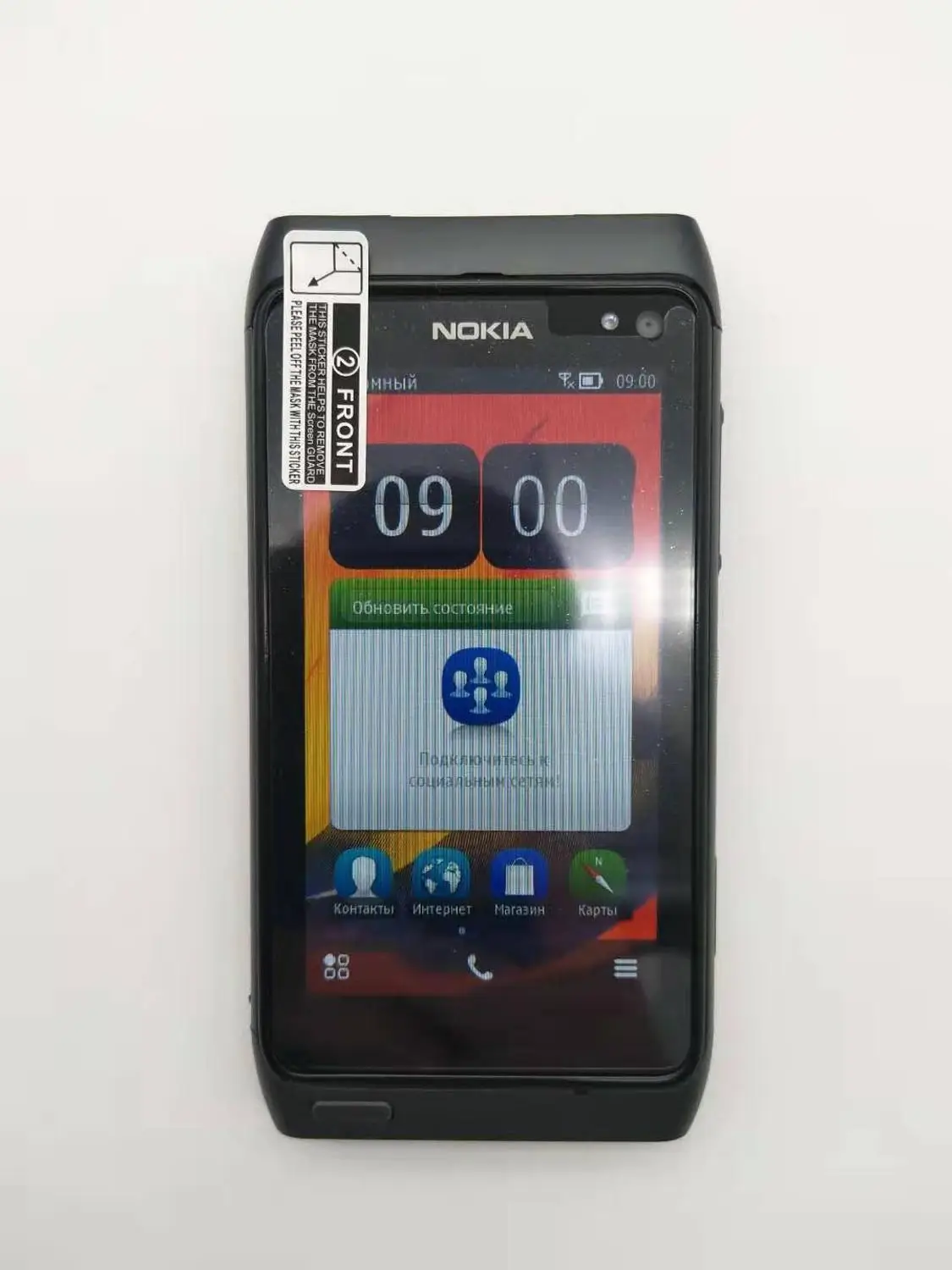 Nokia N8 мобильный телефон 3g wifi gps 12MP камера 3," сенсорный экран 16 Гб хранилище дешевый телефон Восстановленный - Цвет: Черный