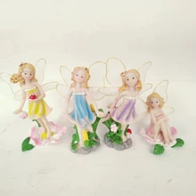 4 шт стоящий цветок фея смолы сад открытый Феи Пейзаж орнамент цветок фея двор украшения сада