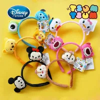 Disney Tsum Tsum Mickey Ears Headband Lovely Girl Bow Hair Hoop Disneyland Minnie Mouse Headdress Birthday Party Decoration