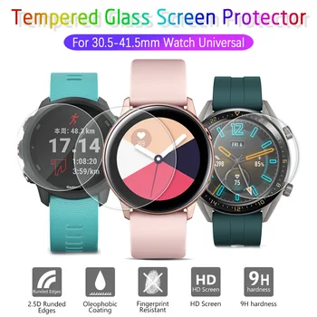 

30.5-43.5mm Universal Tempered Glass For Garmin Huawei Xiaomi Huami AMAZFIT Samsung Galaxy Watch Screen Protector Accessories