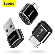 Adaptador USB tipo C OTG Baseus, convertidor USB USB-C macho a Micro USB tipo c hembra para Macbook Samsung S20 USBC OTG conector