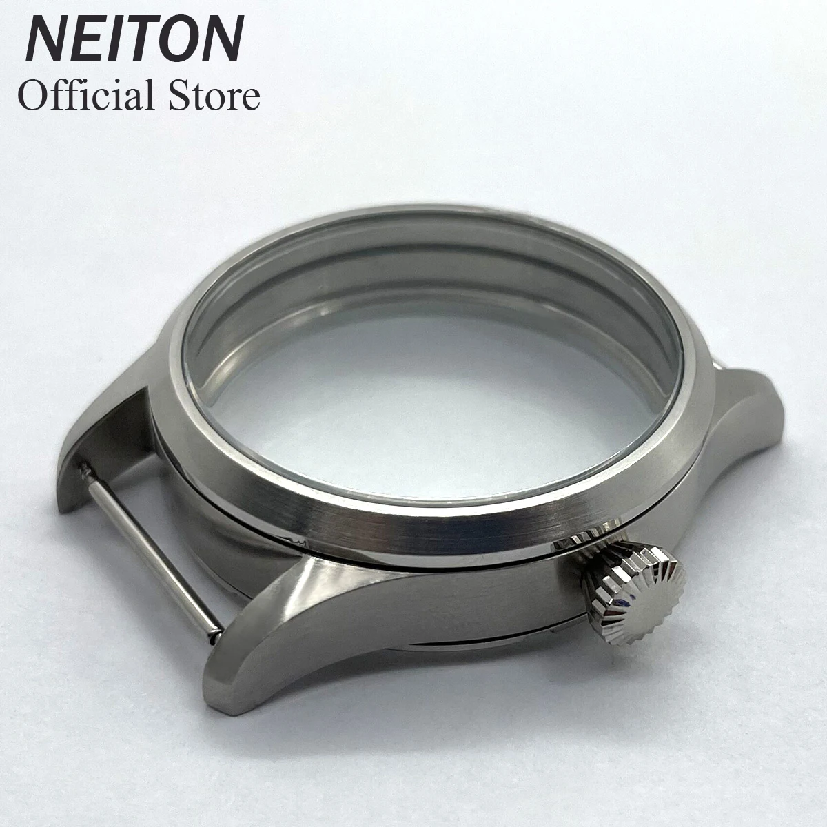 NEITON42mmManualWatchCaseSeethroughBackSapphireGlassFitETA