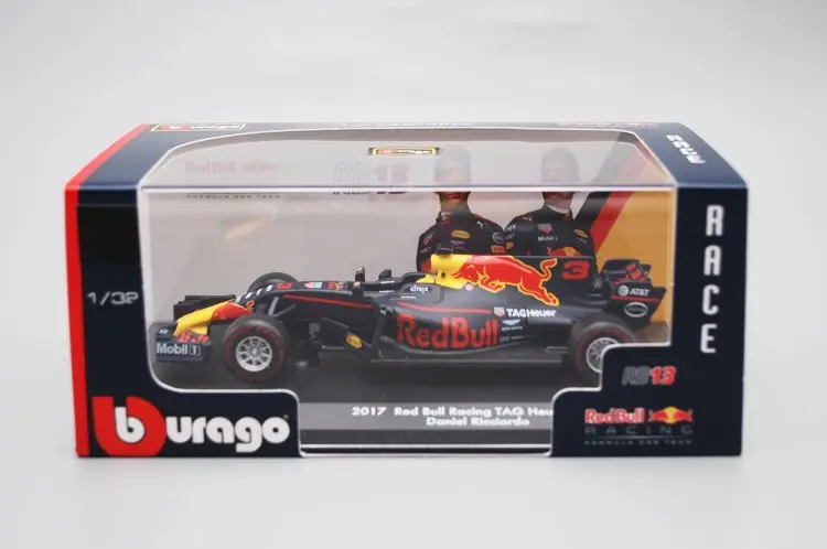 Bburago, 1/32, 1:32, Red Bull TAG Heuer RB13, No3, Daniel Ricciardo F1, Формула 1, модель автомобиля, литая под давлением, игрушка для детей, мальчиков и девочек